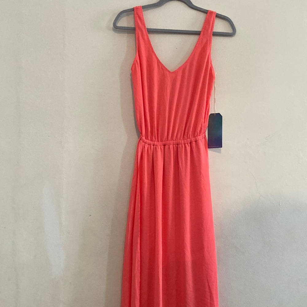 Show me your Mumu Kendall coral pink maxi dress size xs new with tags